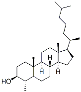 Cholestan-3-ol, 4-methyl-, (3beta,4alpha)- Structure