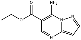Pyrazolo[1,5-a]pyrimidine-6-carboxylic acid, 7-amino-, ethyl ester (7CI,9CI) Structure