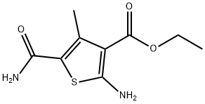 2-AMINO-5-CARBAMOYL-4-METHYL-THIOPHENE-3-CARBOXYLIC ACID ETHYL ESTER Structure