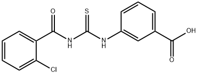 3-[[[(2-CHLOROBENZOYL)AMINO]THIOXOMETHYL]AMINO]-BENZOIC ACID Structure