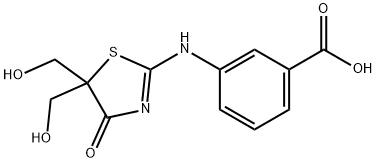 3-(5,5-BIS-HYDROXYMETHYL-4-OXO-4,5-DIHYDRO-THIAZOL-2-YLAMINO)-BENZOIC ACID Structure