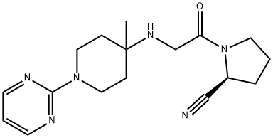 (2S)-1-[[[4-METHYL-1-(2-PYRIMIDINYL)-4-PIPERIDINYL]AMINO]ACETYL]-2-PYRROLIDINECARBONITRILE Structure