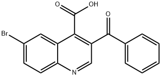 3-BENZOYL-6-BROMO-QUINOLINE-4-CARBOXYLIC ACID Structure