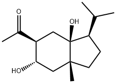 7-ACETYL-5,8-DIHYDROXY-4-ISOPROPYL-1-METHYL-BICYCLO(4,3,0)NONANE Structure