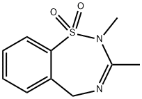 2,5-Dihydro-2,3-dimethyl-1,2,4-benzothiadiazepine 1,1-dioxide Structure
