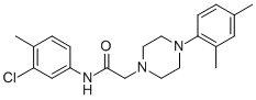 N-(3-CHLORO-4-METHYLPHENYL)-2-[4-(2,4-DIMETHYLPHENYL)PIPERAZINO]ACETAMIDE Structure
