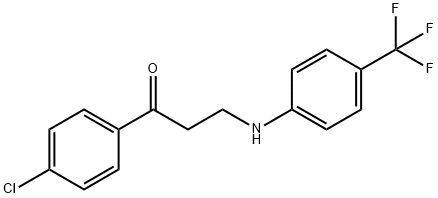 1-(4-CHLOROPHENYL)-3-[4-(TRIFLUOROMETHYL)ANILINO]-1-PROPANONE Structure