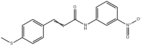 (E)-3-[4-(METHYLSULFANYL)PHENYL]-N-(3-NITROPHENYL)-2-PROPENAMIDE Structure