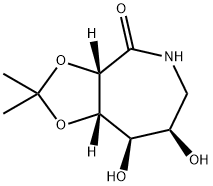 4H-1,3-Dioxolo[4,5-c]azepin-4-one, hexahydro-7,8-dihydroxy-2,2-dimethyl-, (3aS,7R,8R,8aS)- (9CI) Structure