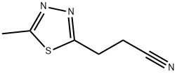 1,3,4-Thiadiazole-2-propanenitrile,  5-methyl- Structure