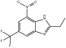 1H-Benzimidazole, 2-ethyl-4-nitro-6-(trifluoromethyl)- Structure