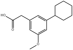 3-Cyclohexyl-5-methoxyphenylacetic acid Structure