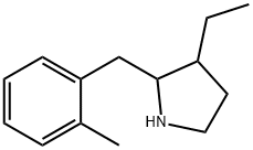 Pyrrolidine, 3-ethyl-2-[(2-methylphenyl)methyl]- (9CI) Structure