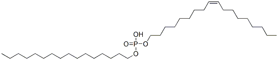 Phosphoric acid, hexadecyl (Z)-9-octadecenyl ester  Structure