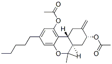 (6aR,8R,10aR)-6a,7,8,9,10,10a-Hexahydro-6,6-dimethyl-9-methylene-3-pentyl-6H-dibenzo[b,d]pyran-1,8-diol diacetate Structure