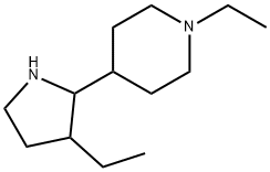Piperidine, 1-ethyl-4-(3-ethyl-2-pyrrolidinyl)- (9CI) Structure