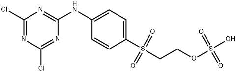 2-[[4-[(4,6-dichloro-1,3,5-triazin-2-yl)amino]phenyl]sulphonyl]ethyl hydrogen sulphate Structure