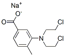 3-Bis(2-chloroethyl)amino-4-methylbenzoic acid sodium salt Structure