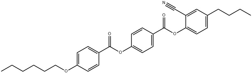 4-[(4-butyl-2-cyanophenoxy)carbonyl]phenyl 4-(hexyloxy)benzoate Structure