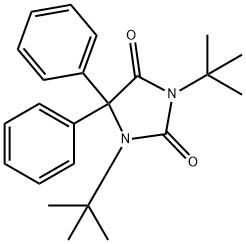 1,3-Bis(1,1-dimethylethyl)-5,5-diphenyl-2,4-imidazolidinedione Structure