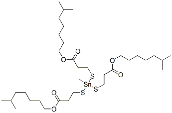 triisooctyl 3,3',3''-[(methylstannylidyne)tris(thio)]trispropionate  Structure