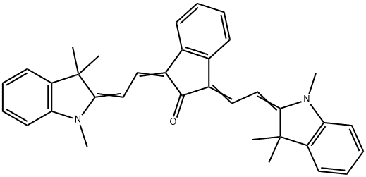 1,3-BIS[(E)-2-(1,3,3-TRIMETHYL-1,3-DIHYDRO-2H-INDOL-2-YLIDENE)ETHYLIDENE]-1,3-DIHYDRO-2H-INDEN-2-ONE Structure