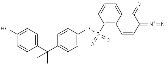 MONOESTER OF 2-DIAZO-1-NAPHTHOL-5-SULFONIC ACID WITH BISPHENOL A Structure