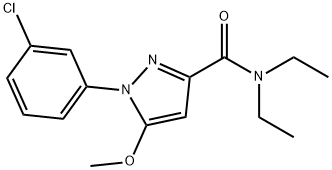 1-(3-Chlorophenyl)-N,N-diethyl-5-methoxy-1H-pyrazole-3-carboxamide Structure