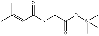 N-(3-Methyl-1-oxo-2-butenyl)glycine trimethylsilyl ester Structure
