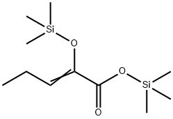 2-[(Trimethylsilyl)oxy]-2-pentenoic acid trimethylsilyl ester Structure