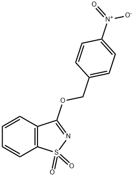 3-[(4-Nitrophenyl)methoxy]-1,2-benzisothiazole 1,1-dioxide Structure