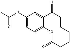 2H-1-Benzoxecin-2,8(3H)-dione, 10-(acetyloxy)-4,5,6,7-tetrahydro- Structure