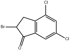 2-BROMO-4,6-DICHLORO-2,3-DIHYDRO-1H-INDEN-1-ONE Structure