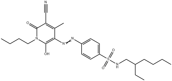 4-[(1-butyl-5-cyano-1,6-dihydro-2-hydroxy-4-methyl-6-oxo-3-pyridyl)azo]-N-(2-ethylhexyl)benzenesulphonamide Structure