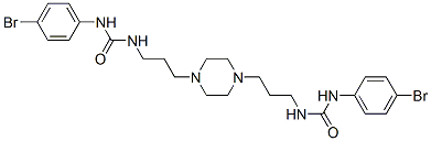 1,4-Bis[3-[3-(4-bromophenyl)ureido]propyl]piperazine Structure
