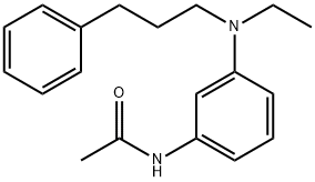 N-[3-[ethyl(3-phenylpropyl)amino]phenyl]acetamide Structure