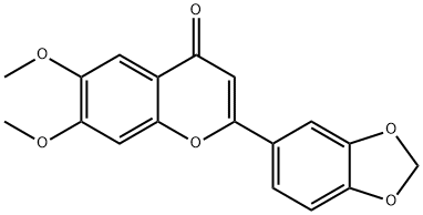 2-(1,3-Benzodioxol-5-yl)-6,7-dimethoxy-4H-1-benzopyran-4-one Structure