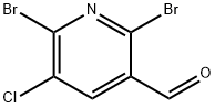 2,6-DIBROMO-5-CHLORO-3-PYRIDINECARBOXALDEHYDE Structure