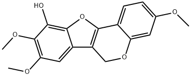 3,8,9-Trimethoxy-6H-benzofuro[3,2-c][1]benzopyran-10-ol Structure
