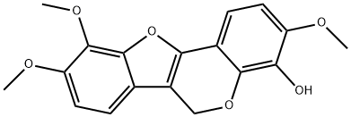 3,9,10-Trimethoxy-6H-benzofuro[3,2-c][1]benzopyran-4-ol Structure