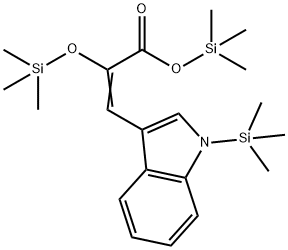 2-[(Trimethylsilyl)oxy]-3-[1-(trimethylsilyl)-1H-indol-3-yl]propenoic acid trimethylsilyl ester Structure