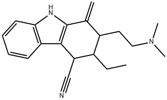 2-[2-(Dimethylamino)ethyl]-3-ethyl-2,3,4,9-tetrahydro-1-methylene-1H-carbazole-4-carbonitrile Structure