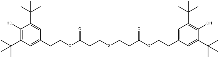 bis[2-[3,5-bis(1,1-dimethylethyl)-4-hydroxyphenyl]ethyl] 3,3'-thiobispropionate Structure