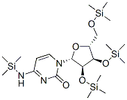 N,2'-O,3'-O,5'-O-Tetrakis(trimethylsilyl)cytidine Structure