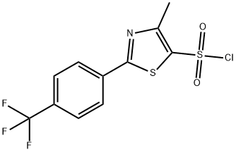 4-METHYL-2-[4-(TRIFLUOROMETHYL)PHENYL]-1,3-THIAZOLE-5-SULFONYL CHLORIDE Structure