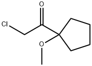 Ethanone, 2-chloro-1-(1-methoxycyclopentyl)- (9CI) Structure