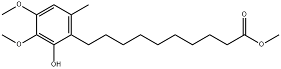 10-(2-Hydroxy-3,4-dimethoxy-6-methylphenyl)decanoic acid methyl ester Structure