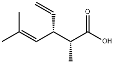 (2R,3S)-2,5-Dimethyl-3-vinyl-4-hexenoic acid Structure