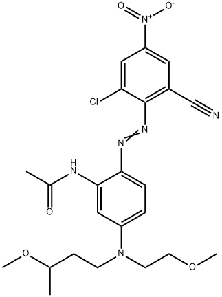N-[2-[(2-chloro-6-cyano-4-nitrophenyl)azo]-5-[(3-methoxybutyl)(2-methoxyethyl)amino]phenyl]acetamide Structure