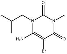 6-AMINO-5-BROMO-1-ISOBUTYL-3-METHYL-1H-PYRIMIDINE-2,4-DIONE Structure
